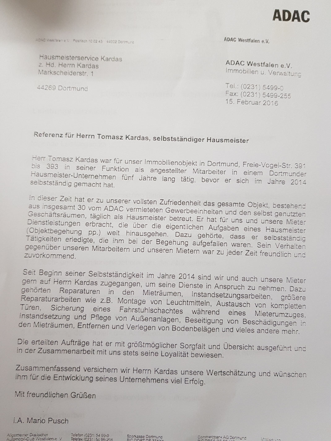 Unsere Referenzen vom ADAC Dortmund 