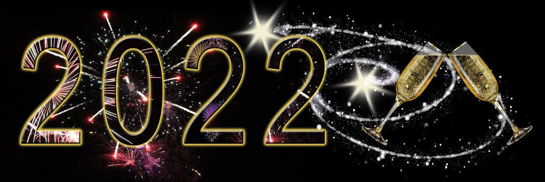 Silvester, 2022, Sektgläser, Happy New Year