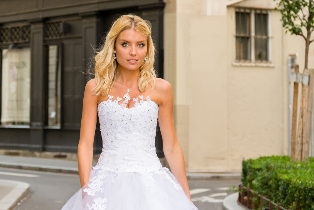 Ludivine Guillot, robe de mariée sur mesure à Lyon.