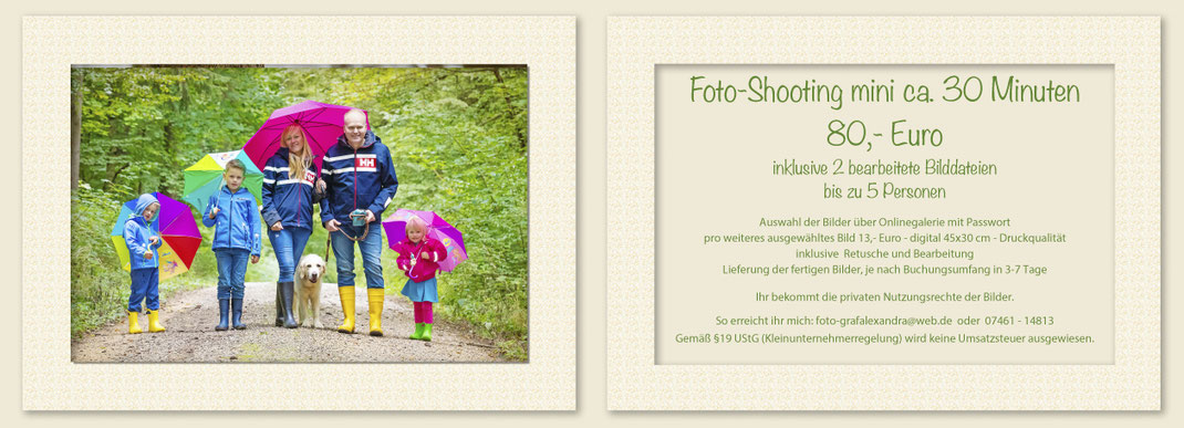 Foto-Shooting mini: Portrait, Familie, Kinder .....
