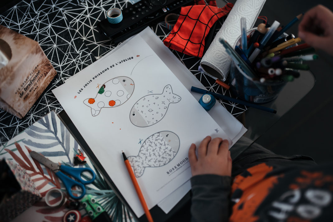 coloriage poisson d'avril