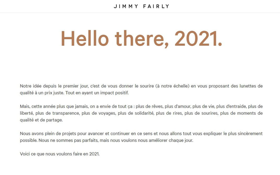 Exemple de storytelling de Jimmy Fairly