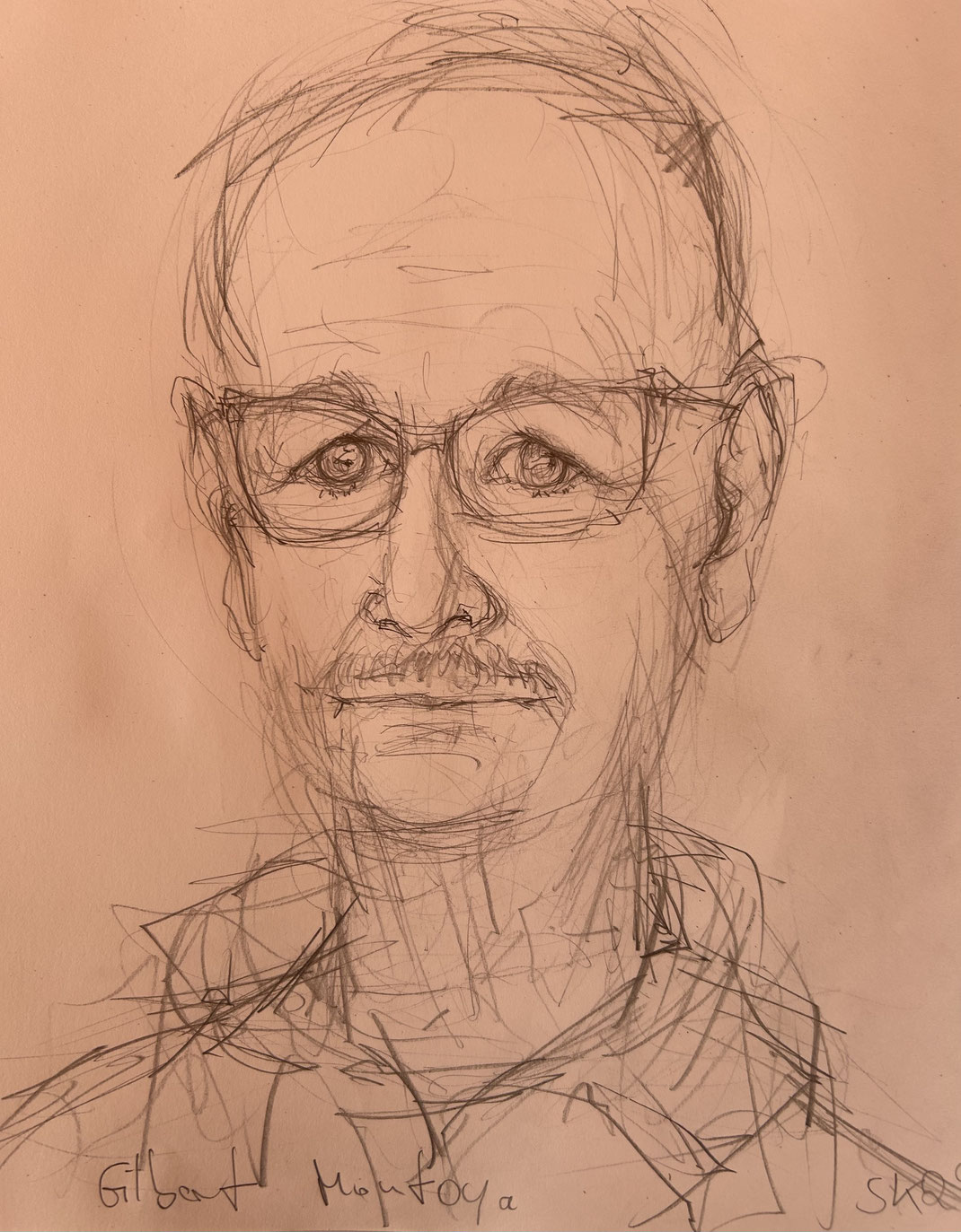 Gilbert Montoya, Bleistift auf Papier, 2024