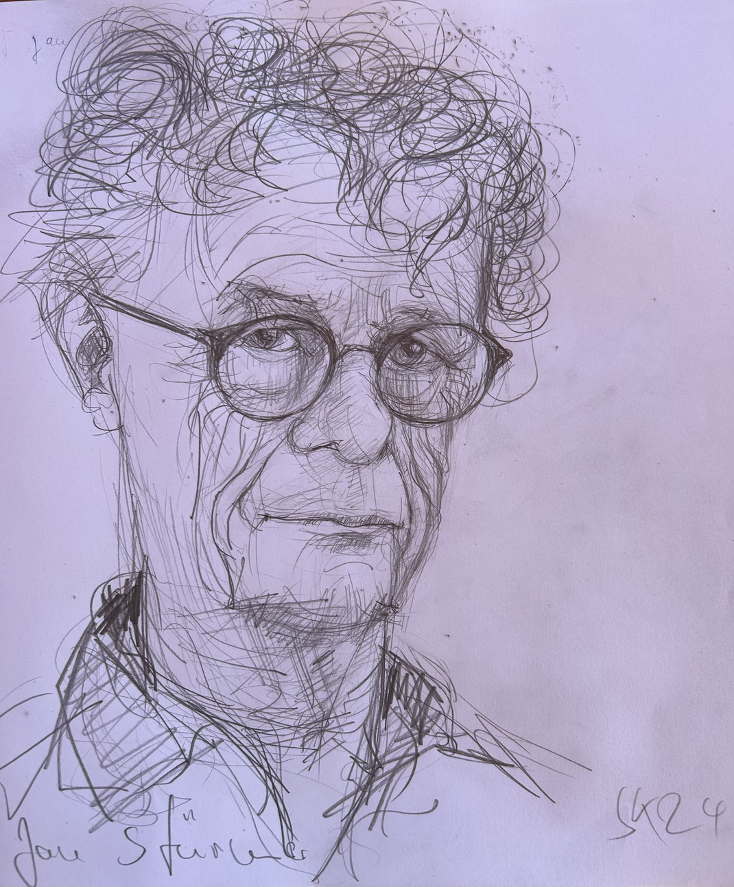 Der Architekt Jan Störmer, Bleistift auf Papier, 2024