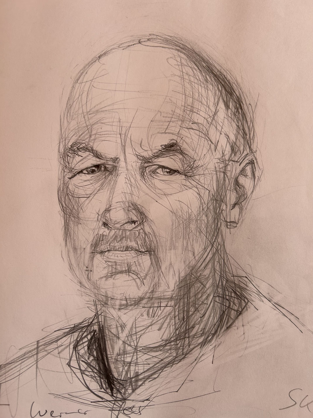 Werner Hess, Bleistift auf Papier, 2024
