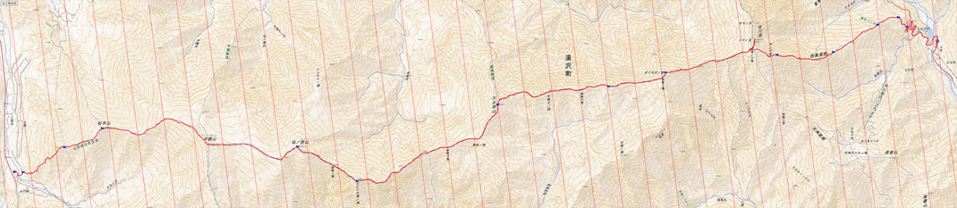 西黒尾根～谷川岳ルート図