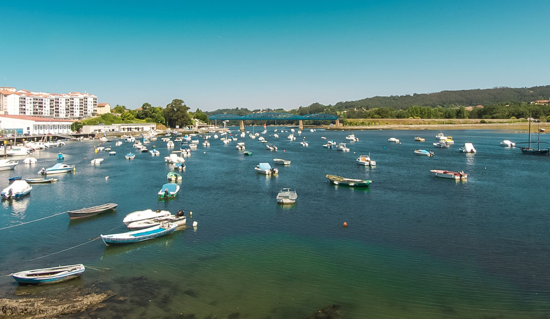Pontedeume at Ría de Betanzos, Galicia, Spain