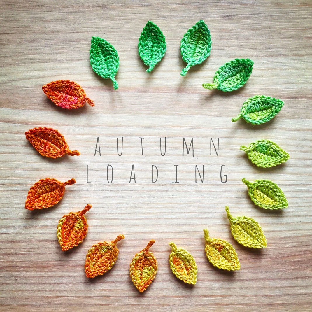 crochet autumn leaves