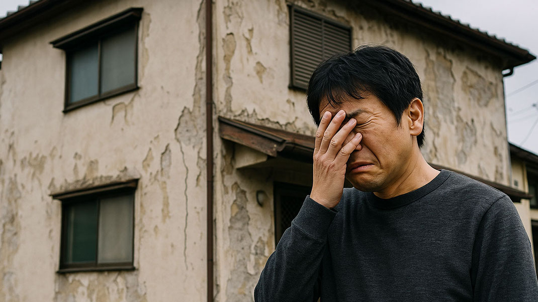 メンテナンスを放置してボロボロになった一軒家の外壁