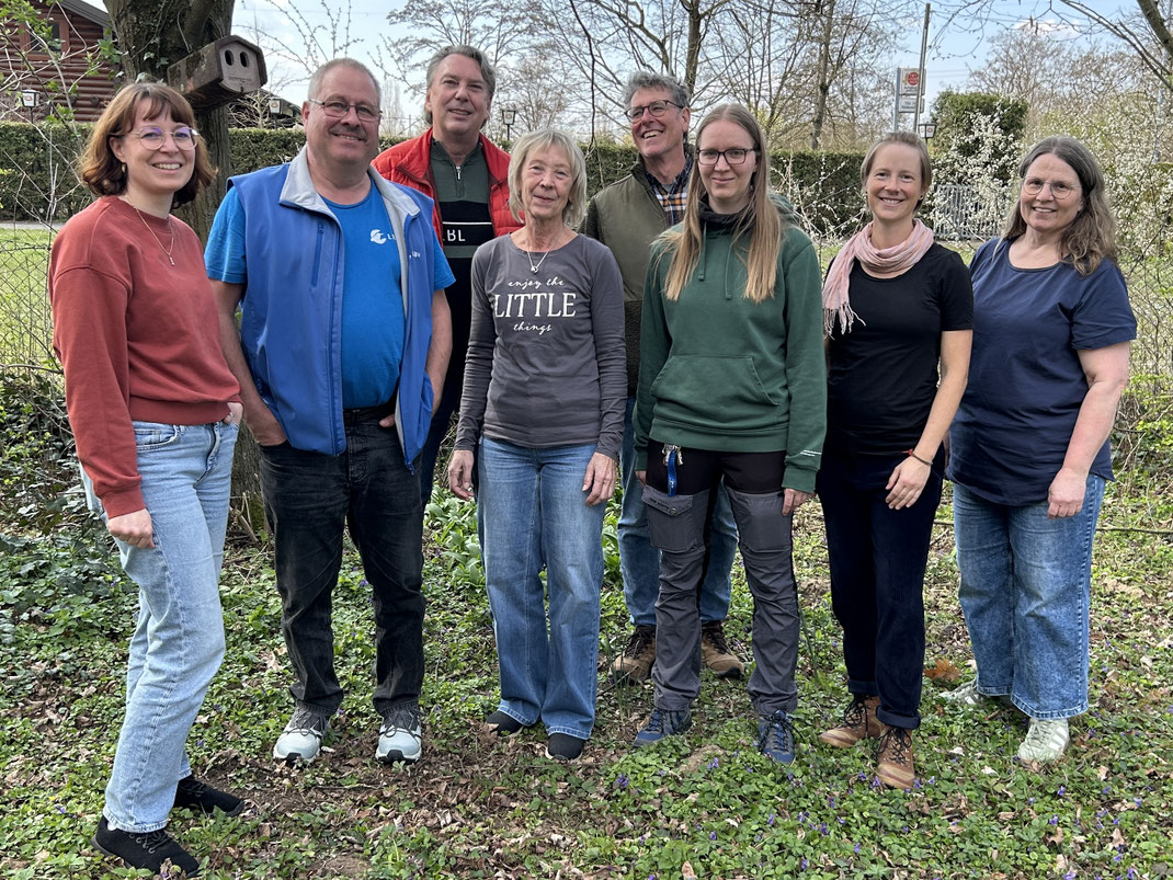 Unser Team, hier noch mit Thomas Staab. Zu sehen (vorn rechts nach links) sind Sabine Michael, Thomas Staab, Jürgen Wolters, Karin Philipp, Hermann Bürgin, Bianca Hein, Clara Bartke und Meike Kempermann.