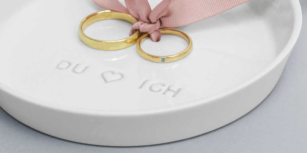 Ringteller, Hochzeit, Porzellan, personalisierbar, handgefertigt, Berlin