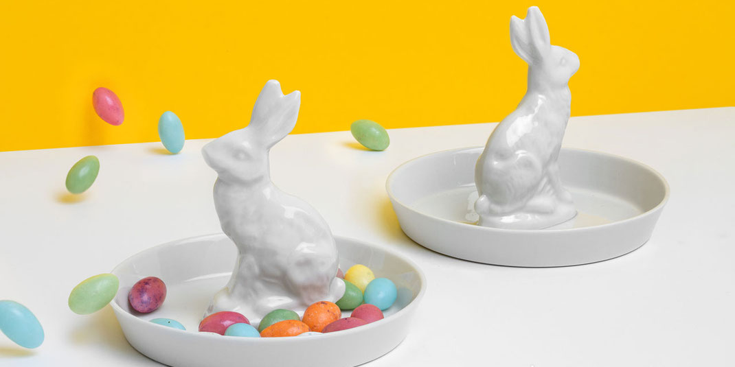 Ostern Geschenk Hase Teller osternest Ostergeschenk Design handmade Porzellan Berlin Manufaktur Klassiker
