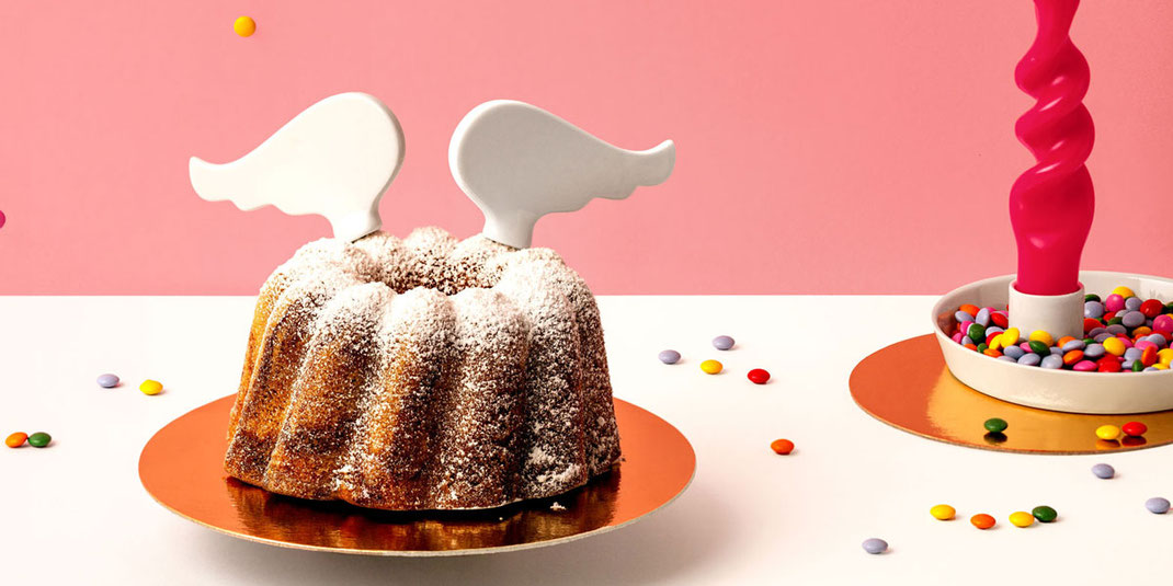 Brunch Geburtstag Kuchen Flügel Engel Stecker Porzellan Tafel handmade Berlin feinesweisses