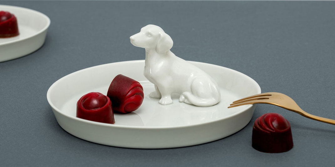 Dackel,Teller, Porzellan, Geschenk,Dackelfreude