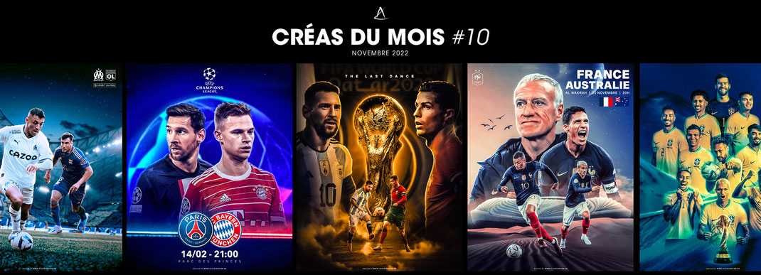 Créas du mois - Affiches d'avant-match - Affiches Ligue des Champions - Coupe du Monde 2022