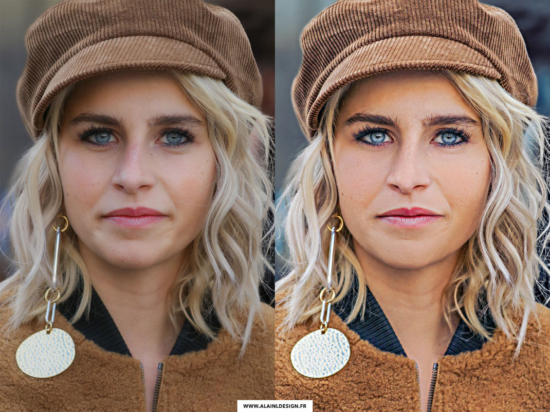 Retouche photo portrait / beauté - Avant / Après