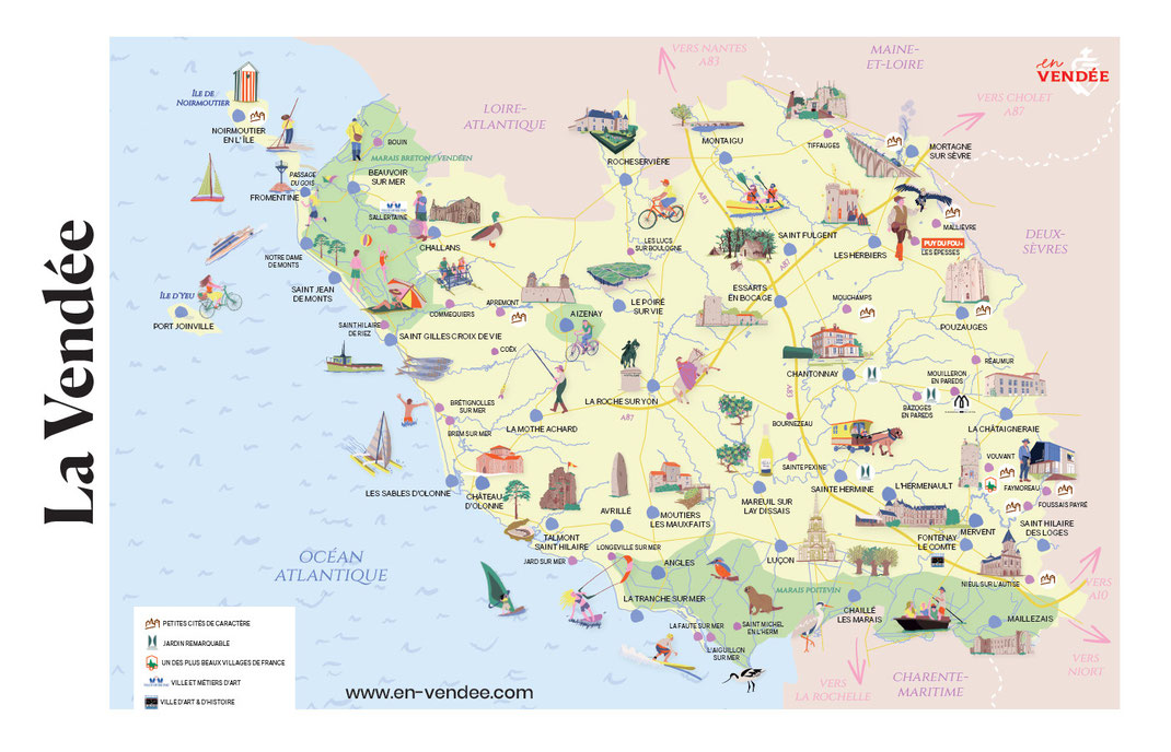 Carte touristique Vendée-©Vendée Expansion