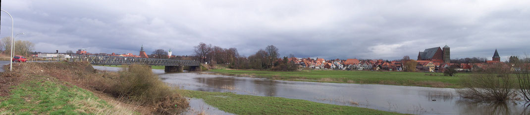 Blick über die Aller auf Verden 