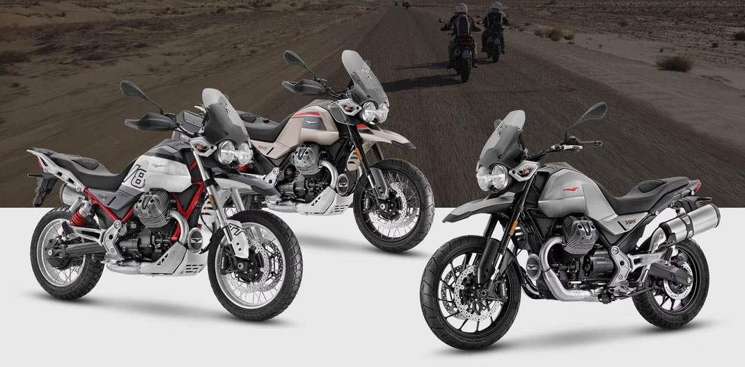 Die neuen 2024 Modelle der Moto Guzzi V85 TT mit neuen Farben und Technik