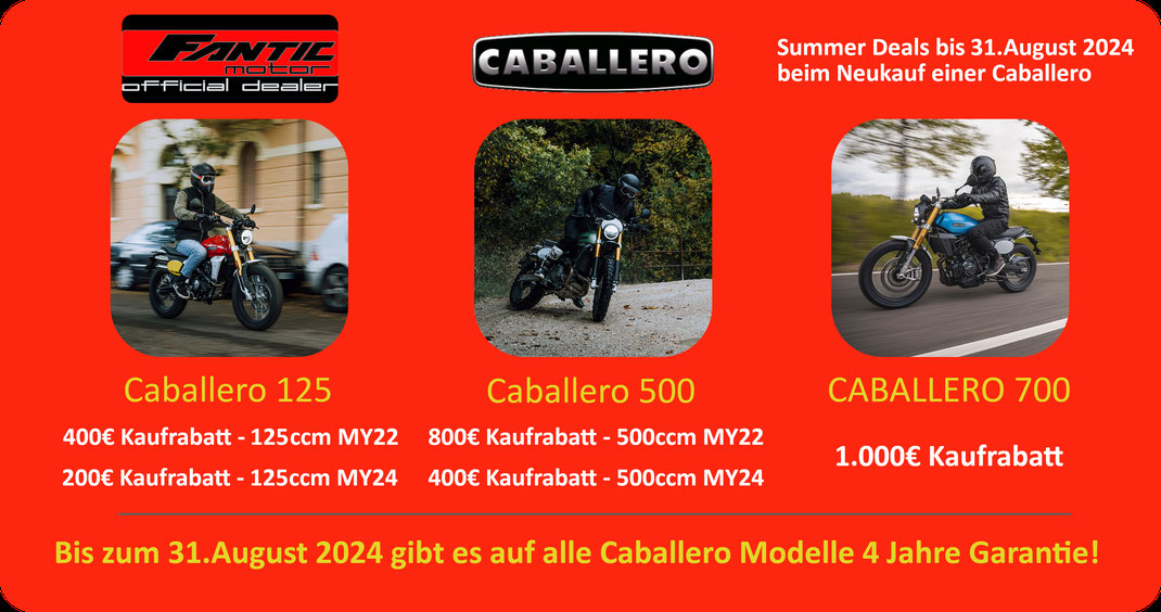 Fantic Caballero Frühlingsaktion mit Rabatten für die Caballero Modelle