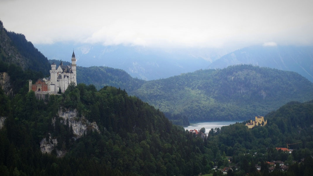 châteaux bavière tégelberg montagne téléphérique vue forêt lac alpsee