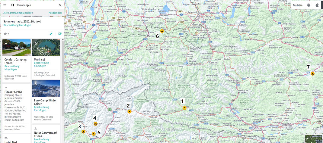 ein bisserl anders (Nr.: 6 haben wir getauscht) - aber eine Übersicht ist es allemal: Unsere Campingroute im Sommer 2020! :-)