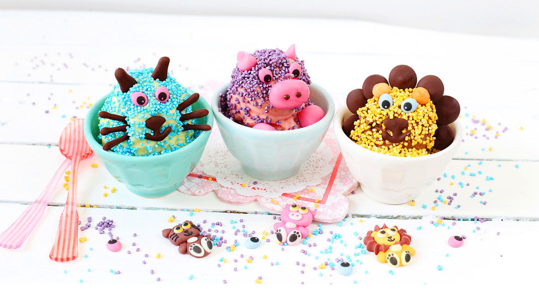 Eis, Dekorieren, Eis für Kinder, Tier-Eis, Richie's Bakery, Backen, Dekorieren, Trend, Glitzer-Cubies, Streudekor, Fondant, Zucker-Augen, Calw, Schwarzwald, Trendige Dekore, kreativ, DIY,