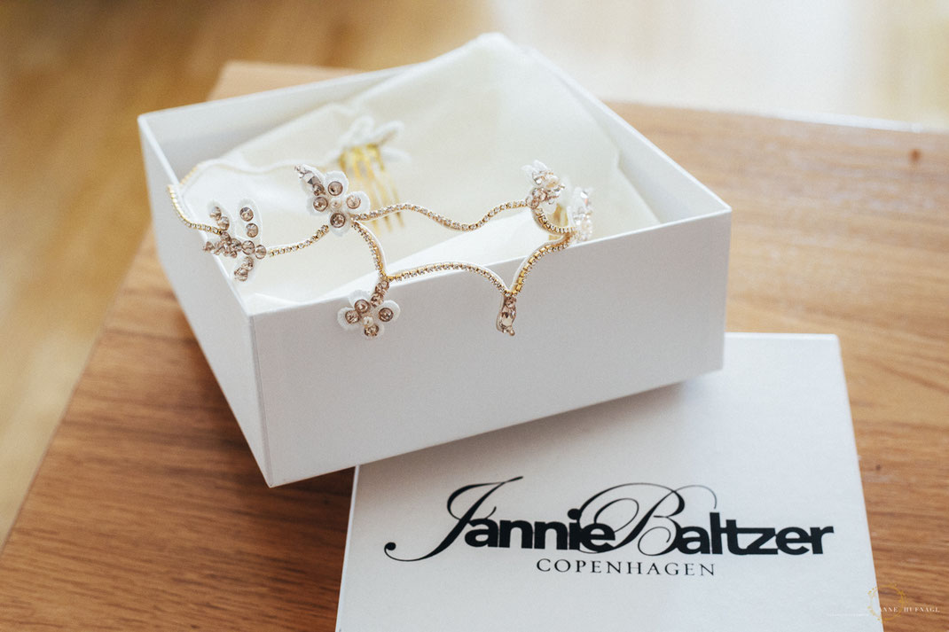 Headpiece für eine Braut zur Hochzeit von Jannie Baltzer