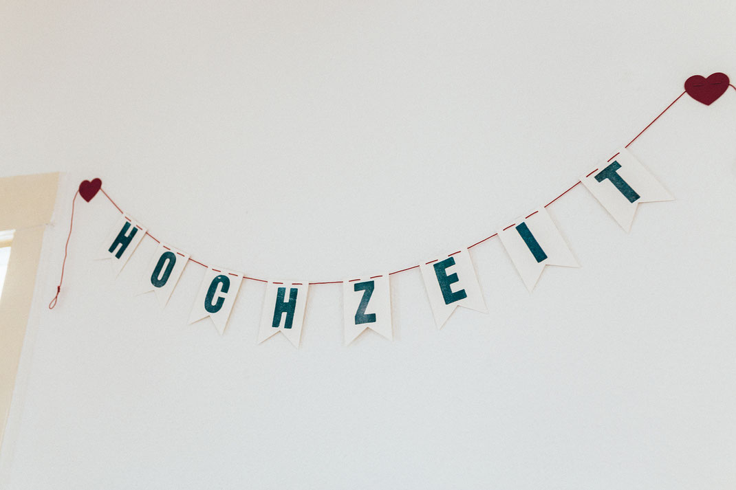 Dekoration Hochzeit Schrift