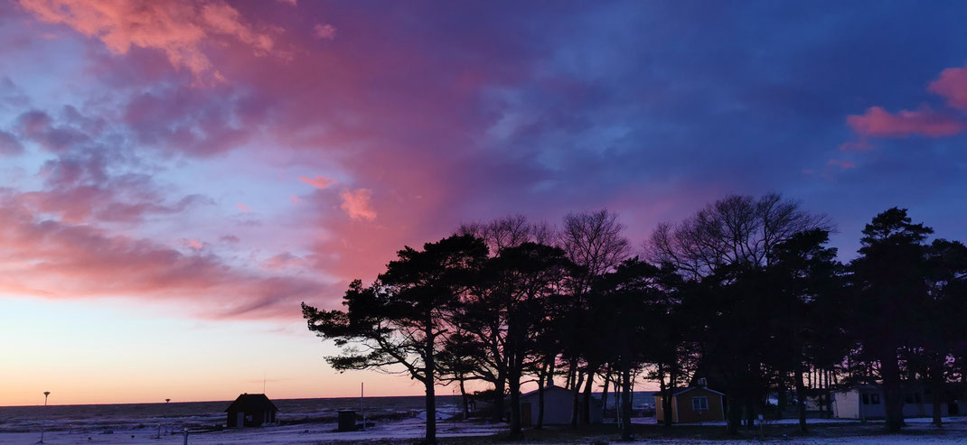 Sonnenuntergang Tofta Strand auf Gotland