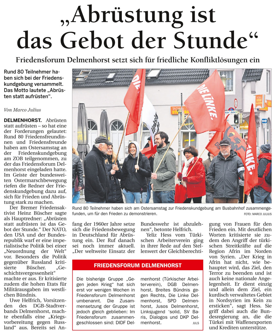 DK Medien GmbH & Co. KG - Delmenhorster Kreisblatt, Datum 03. April 2018