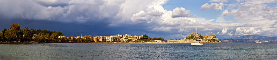 Unwetter über Korfu