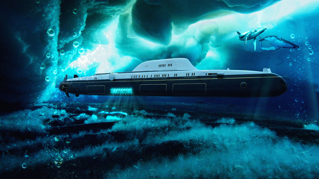 submarine on a yacht