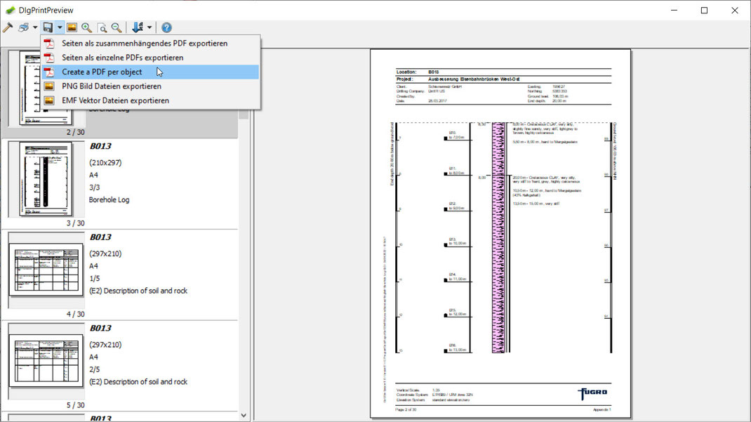Export formats