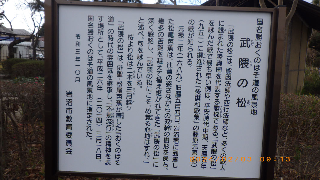 竹駒神社周辺ハイクに向かう途中にありました。武隈の松