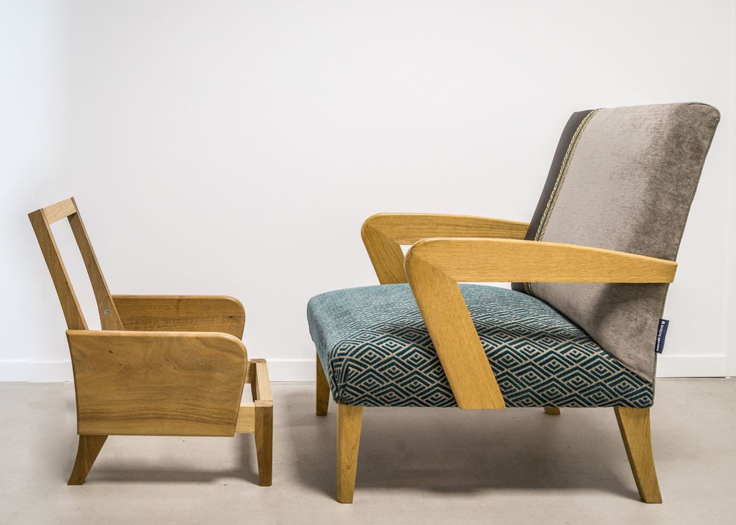 Face à face, une création Ecoute Bergère fauteuils de style scandinave fabriqué en France - Crédit : A. Suply