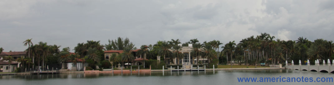 Die besten Sehenswürdigkeiten und Reisetipps für Miami, Florida. Star Island zwischen Miami Downtown und Miami Beach.