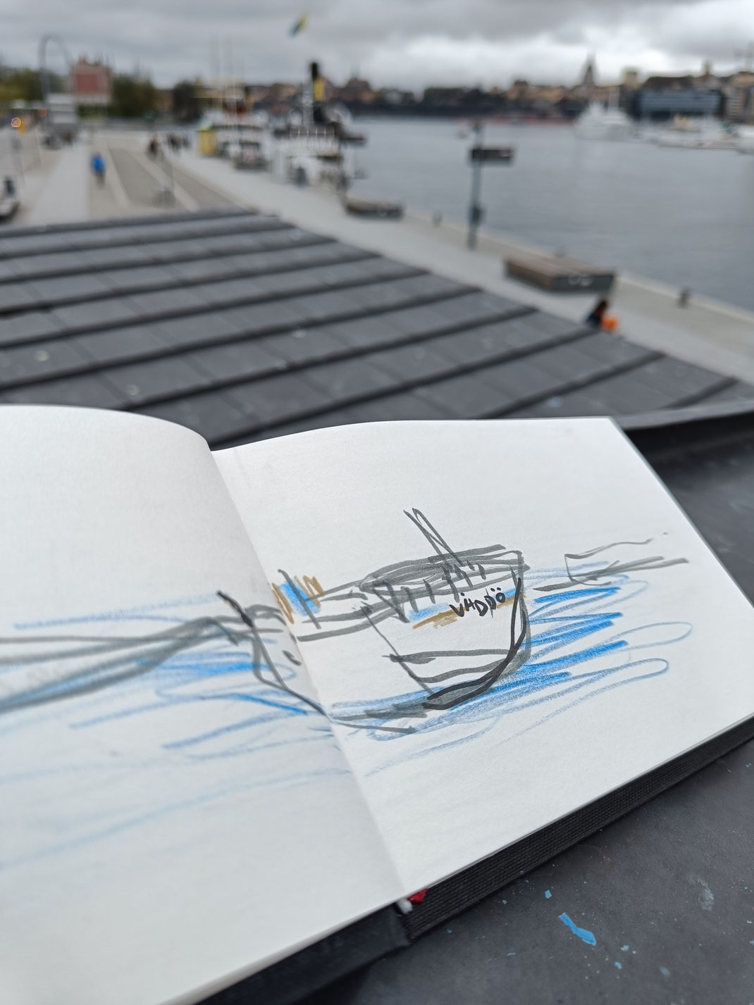 SCANDINAVIAN SCETCHBOOK - STOCKHOLM. OSLO. COPENHAGEN. 2025, crayons, ink brush pen on paper, series of drawings