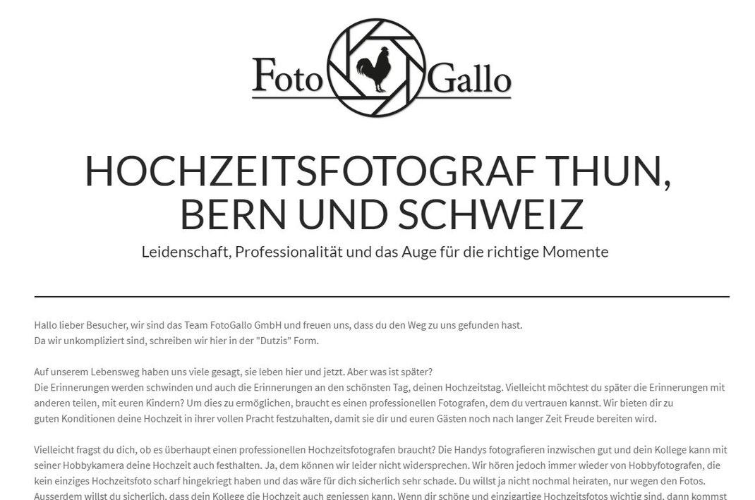 Homepage mit Jimdo erstellt