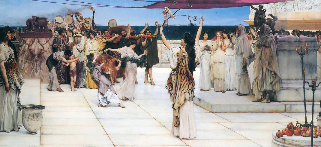 Ceremonia a Dionisos, Sir Lawrence Alma Tadema, 1889.