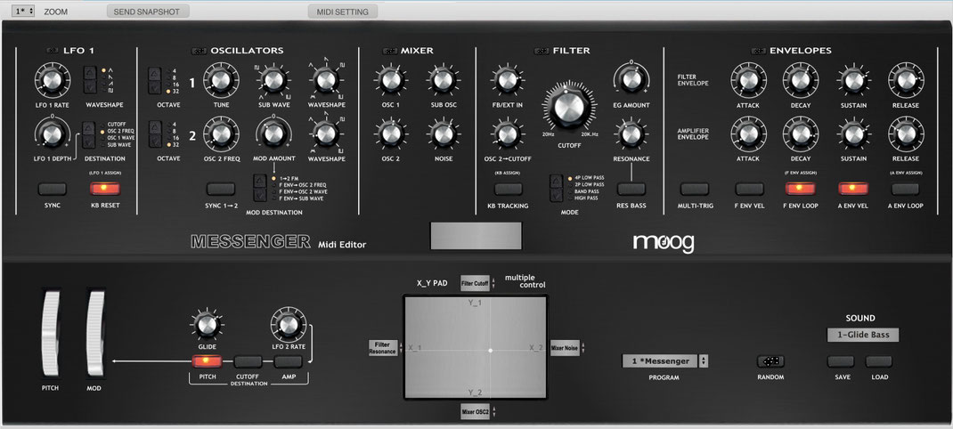Moog Messenger Editor VST and Standalone
