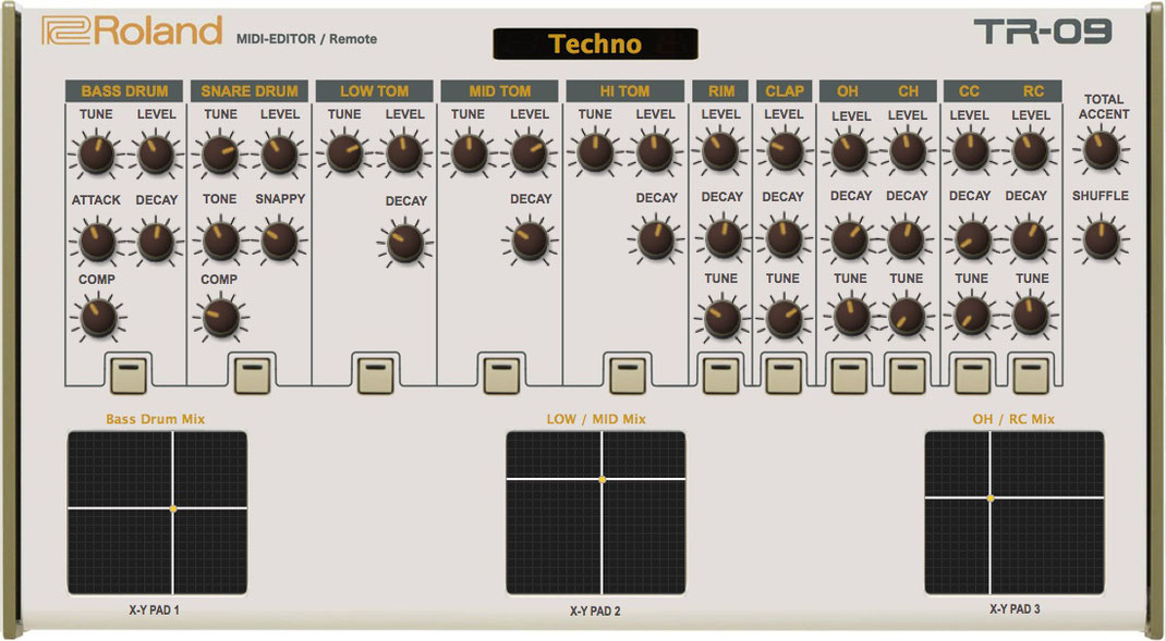 REQ: Roland TR-09 Midi Editor / Controller -VST / Standalone screenshot REQ: Roland TR-09 Midi Editor / Controller -VST / Standalone screenshot