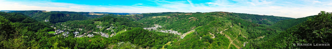 Blick vom Goethepunkt in das Nassauer Land