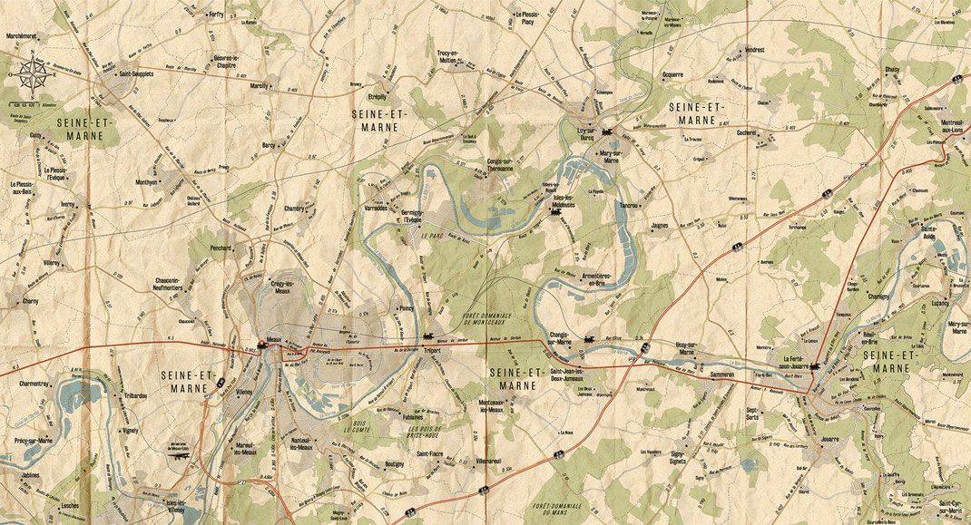  Plan style rétro, cartographie touristique © Christophe Houlès, cartographe