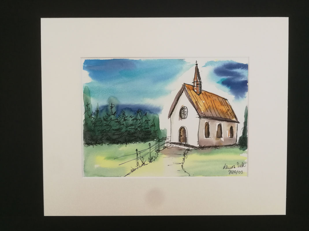 Kleine Kapelle  CHF 300.- (Format 37 x 30 cm)