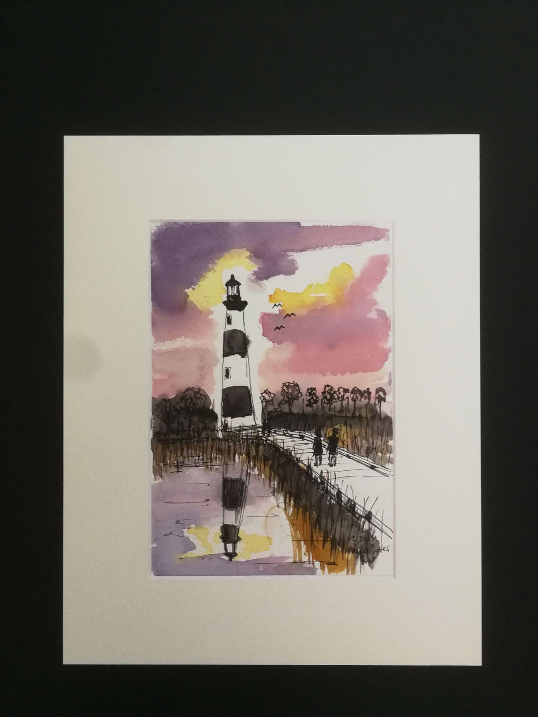 Morgens am Leuchtturm CHF 300.- (Format 36.5 x 28.8 cm)