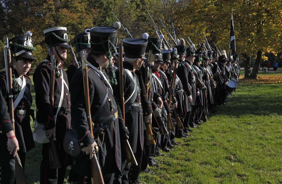 Preußen Preussen Landwehr Sagan Schlesiern Sappeur Infanterist franz, französicher Eichstätter Fotoclub Leipzig 2013 Infanterie Montur Völkerschlacht 1813 
