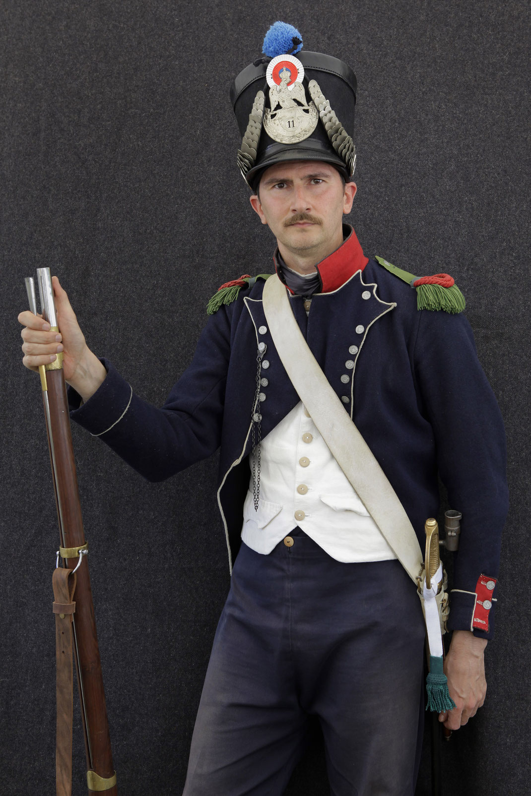 11ème Régiment d'Infanterie Légère empire 92e ri 92e regiment insigne offiziere 8ème sarre libre 1er régiment napoléon 1815 insigne régimentaire