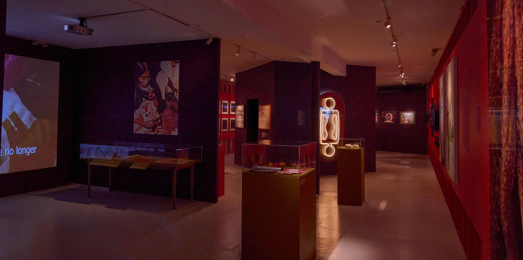 Exhibition in Museum of sex, Fifth Avenue, New York City. Photo: exhibiting artist couple: Double Being, March 2025.