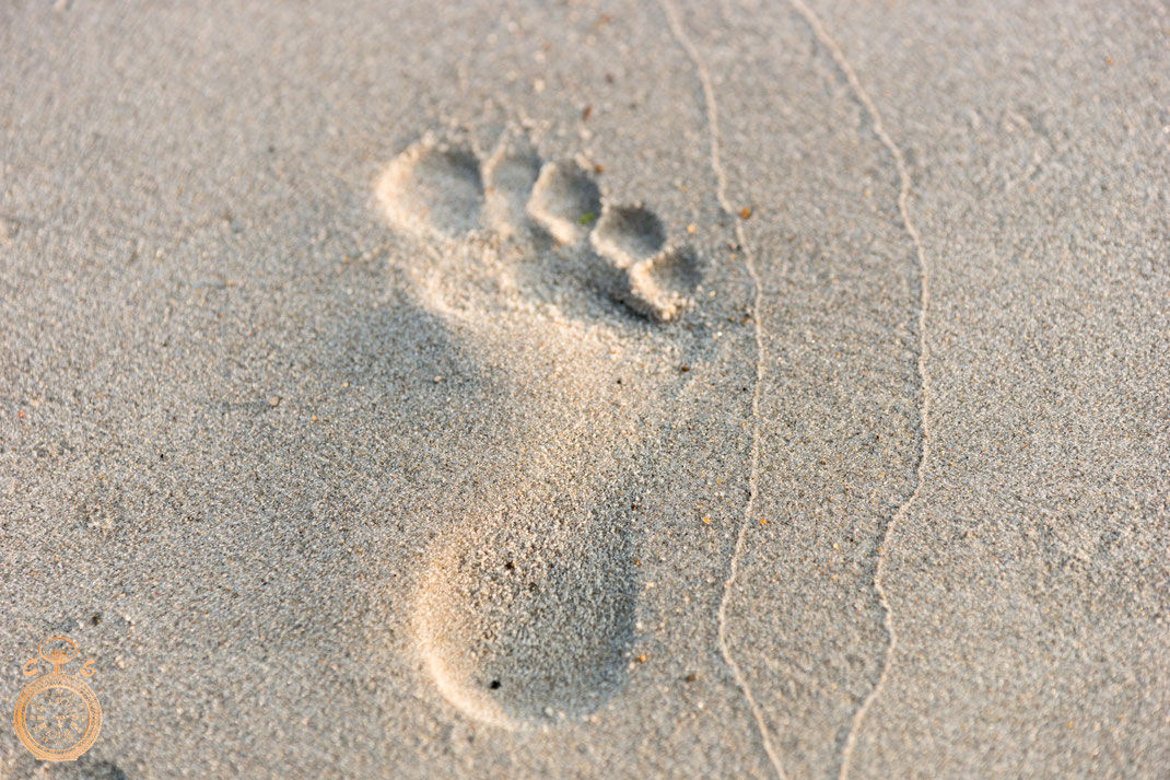 Footprint in the sand 